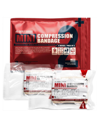 Vendaje de Compresión de Emergencia EVERLIT Mini 10x15 cm (2 unidades)