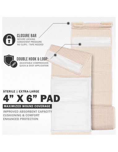 Vendaje de Compresión de Emergencia EVERLIT Mini 10x15 cm (2 unidades)