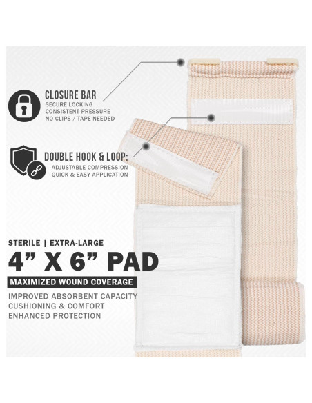 Vendaje de Compresión de Emergencia EVERLIT Mini 10x15 cm (2 unidades)