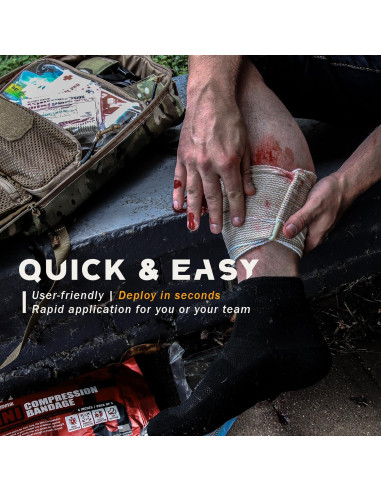 Vendaje de Compresión de Emergencia EVERLIT Mini 10x15 cm (2 unidades)