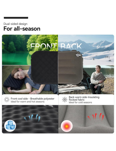 Almohada Inflable MARCHWAY para Camping - Soporte Doble Cara, Ligera y Compacta