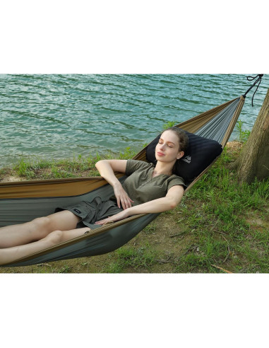 Almohada Inflable MARCHWAY para Camping - Soporte Doble Cara, Ligera y Compacta