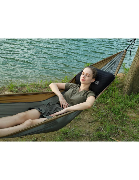 Almohada Inflable MARCHWAY para Camping - Soporte Doble Cara, Ligera y Compacta