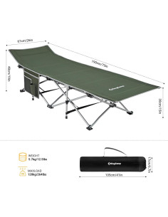 Cama Plegable KingCamp KC8005 para Camping 190.5x66cm 120kg 2