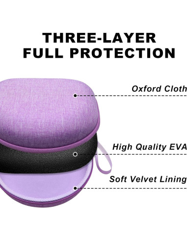 Funda Plegable para Auriculares DR-AMIU Morada - Universal y Viaje