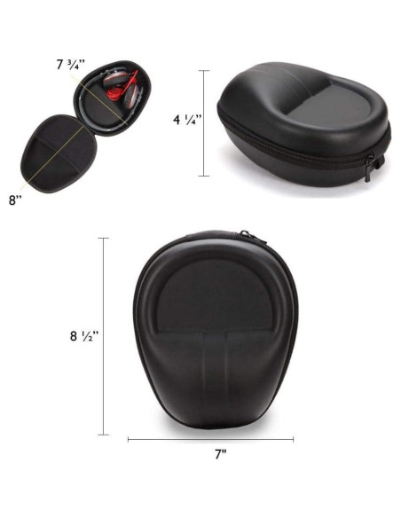 Funda Dura Homvare para Auriculares Circumaurales Negro