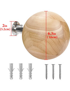 Soporte para Auriculares Geekria de Madera Esférica 1.58 kg 2