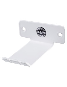 Soporte de Auriculares K&M 16311 Montaje en Pared Acero Blanco