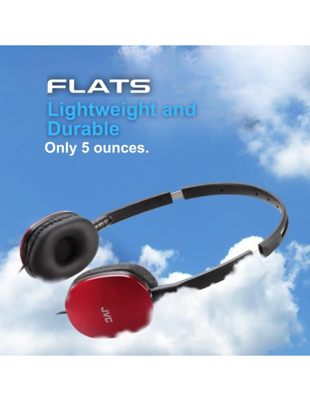 Auriculares JVC HA-S160R On-Ear Plegables con Cable 30mm