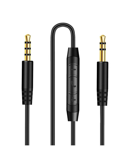 Cable Auxiliar 3.5mm Weatwo con Micrófono y Control de Volumen