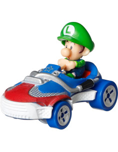 Hot Wheels Mario Kart 1:64 Die-Cast Mario con Vehículo 2