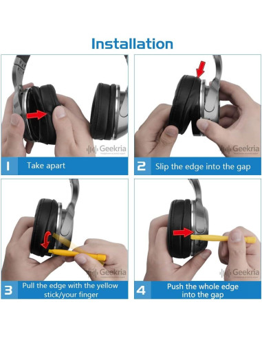 Almohadillas de Repuesto Geekria para Auriculares Skullcandy Hesh