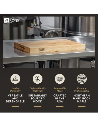 Tabla de Cortar de Madera de Arce John Boos R1812 45.72x30.48cm
