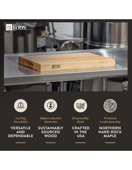 Tabla de Cortar de Madera de Arce John Boos R1812 45.72x30.48cm