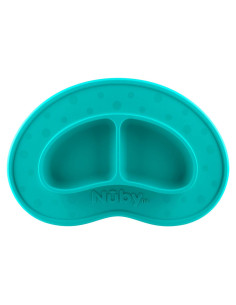 Plato de Silicona Nuby Sure Grip Miracle Mat 2 Secciones Aqua