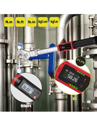 Llave de Torque Digital ANPUDS 2-135 Nm Ajustable con Alarma