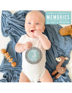 Calcomanías Mensuales de Hitos para Bebé Hadley Designs - Azul 2