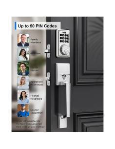 Cerradura Inteligente Sin Llave ApeStellar AS-DH01SN-1 Niquel Satinado 2