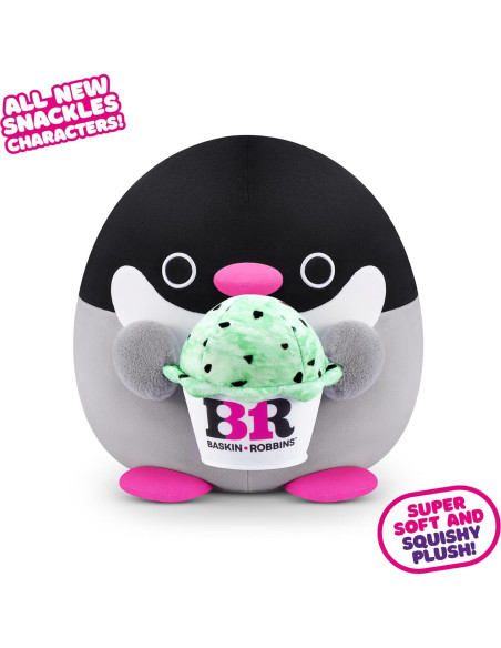 Peluche Snackles Pingüino Baskin Robbins 35.56 cm ZURU