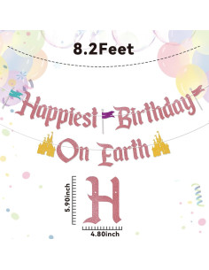 Banner de Cumpleaños Más Feliz del Mundo - Oro Rosa - 1 pieza 2