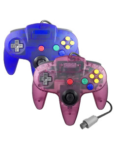 Controlador N64 Inventii 2 Pack con Cable - Azul y Morado