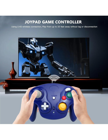Controlador Inalámbrico BSDLIET para Nintendo GameCube Púrpura
