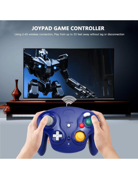 Controlador Inalámbrico BSDLIET para Nintendo GameCube Púrpura