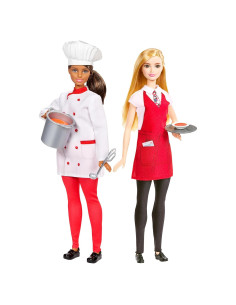Conjunto de Muñecas Barbie Chef y Camarera con Accesorios
