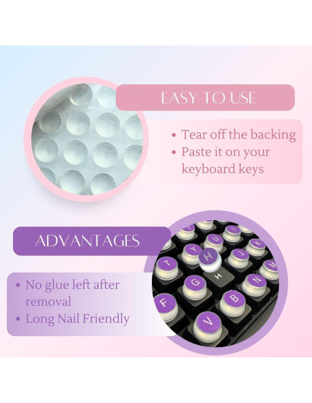 Calcomanías de Silicona LikoSpark para Teclados - 72 PCS Azul