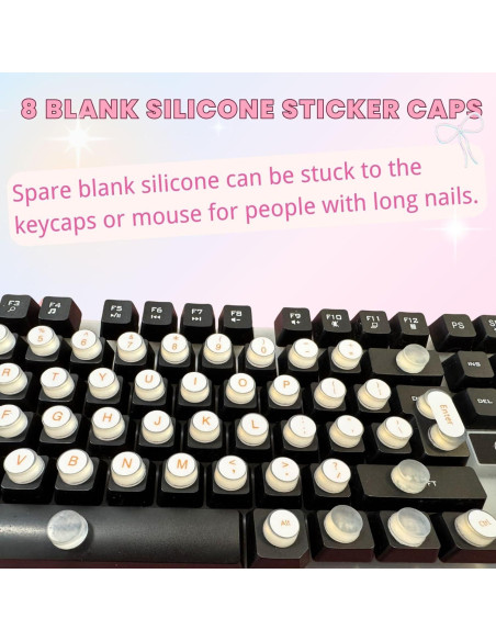 Calcomanías de Silicona LikoSpark para Teclados - 72 PCS Azul