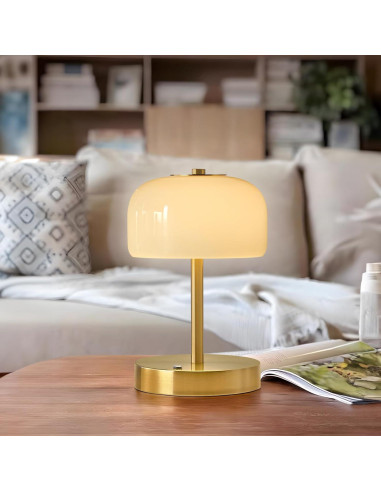 Lámpara de Mesa Inalámbrica PORTRES LED Táctil Oro 3600mAh