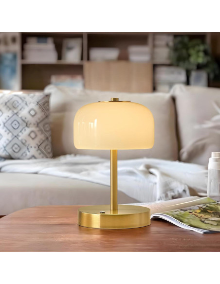 Lámpara de Mesa Inalámbrica PORTRES LED Táctil Oro 3600mAh Lámpara de Mesa Inalámbrica PORTRES LED Táctil Oro 3600mAh