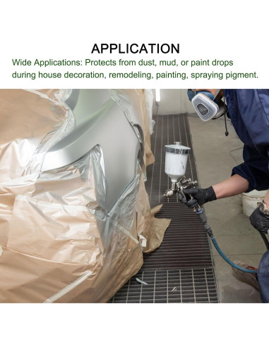 Papel de Enmascarar Pre-Cinta uxcell 30 cm x 15 m Verde