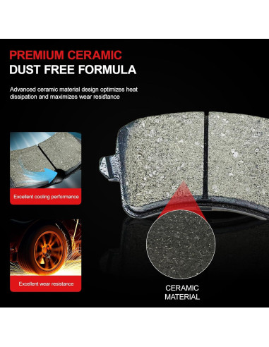 Pastillas de Freno Cerámicas CCTECHMASS para Toyota 2000-2004