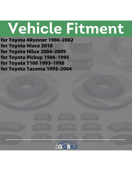 Juego de tambores de freno traseros Zgqbkj para Toyota