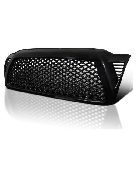 Rejilla delantera malla negra brillante SPEC-D para Toyota Tacoma 2005-2011