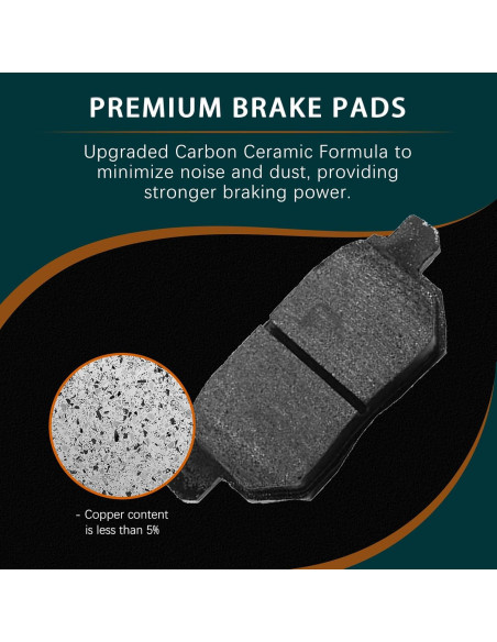 Pastillas de freno de cerámica traseras Mecaniko 1354MK para Toyota