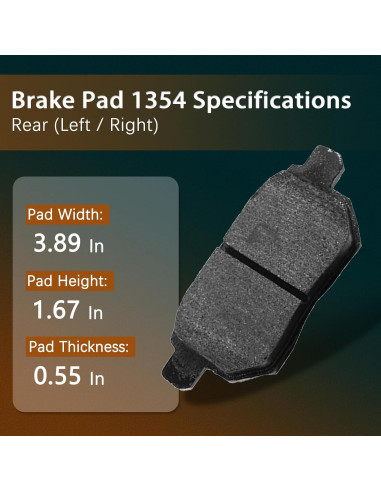 Pastillas de freno de cerámica traseras Mecaniko 1354MK para Toyota