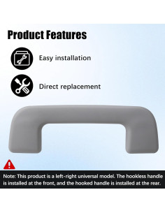 Mango de Tirar Techo Interior Shtuomoland Gris Compatible Toyota 2