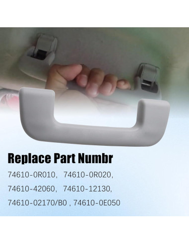 Mango de Tirar Techo Interior Shtuomoland Gris Compatible Toyota