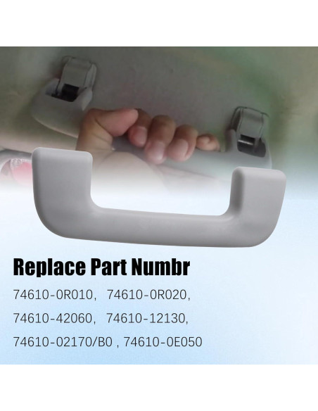 Mango de Tirar Techo Interior Shtuomoland Gris Compatible Toyota