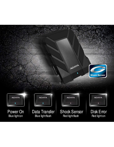 Disco Duro Externo ADATA HD710 Pro 2TB USB 3.1 Resistente Negro