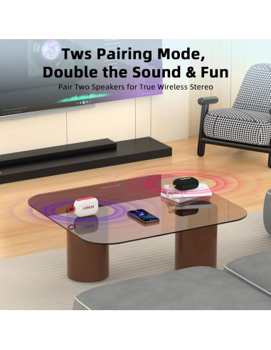 Altavoz Bluetooth Portátil LOBKIN 10W Impermeable IP67 20h