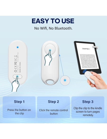 Control Remoto RF para Pasar Páginas Kindle Oresoc Blanco Control Remoto RF para Pasar Páginas Kindle Oresoc Blanco