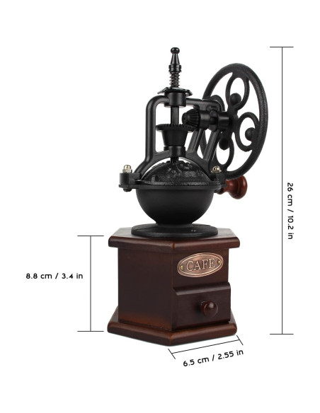 Molino de Café Manual LITAITAI de Madera y Hierro Fundido