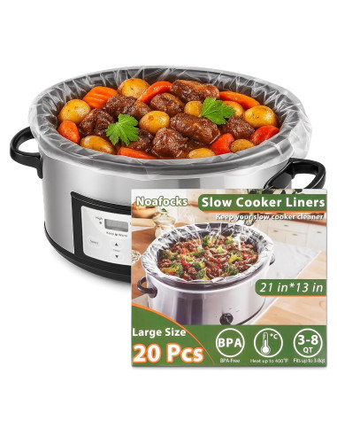 Forros Desechables para Olla de Cocción Lenta Noafocks 40 Pzas