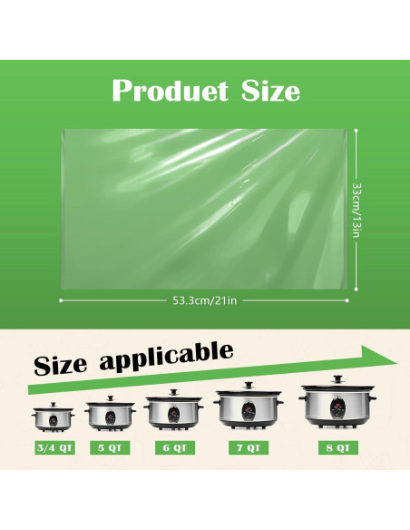 Forros Desechables para Olla de Cocción Lenta Noafocks 40 Pzas