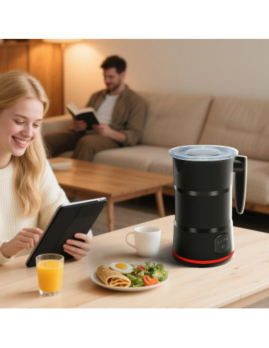 Espumador de Leche Eléctrico Fnerthral NPQ 4 en 1 430ml Negro