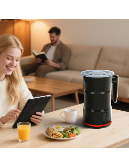 Espumador de Leche Eléctrico Fnerthral NPQ 4 en 1 430ml Negro