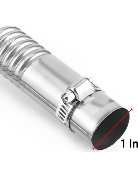 Tubo de Escape Flexible Acero Inoxidable 120cm Moioee